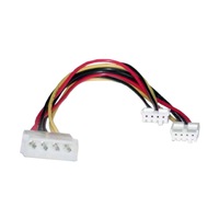8WARE Molex Power Splitter Cable 30cm 2x3.5' to 1x5.25' Female to Male