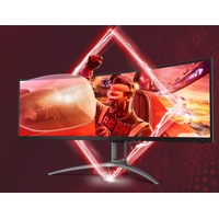 AOC 49' Curved 1800R, 5120X1440 DQHD, 32:9, Adaptive Sync,HDR400,1ms, 165Hz ,3H1DP,USBC,Speaker,HAS, KVM