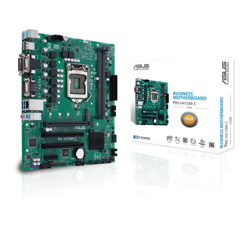 Buy ASUS PRO H410MC/CSM MicroATX H410 Business Motherboard, Enhanced
