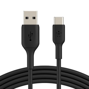 BELKIN BOOSTCHARGE Braided USB-C to USB-A Cable 1m / 3.3ft - Black CAB002bt1MBK, USB-IF certified to ensure compatibility, 2-year warranty
