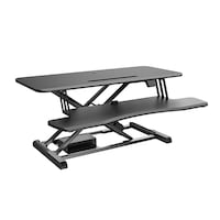 BRATECK Electric Sit-Stand Desk Converter with Keyboard Tray Deck Standard Surface Worksurface Up to 20kg
