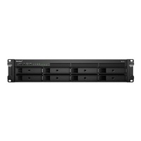 Synology RackStation RS1221RP+ 8-Bay 3.5" Diskless 4xGbE NAS 2U Rack, AMD Ryzen Quad Core 2.2GHz, 4GB RAM, 2xUSB3, 3 year Wty - Short Depth NAS