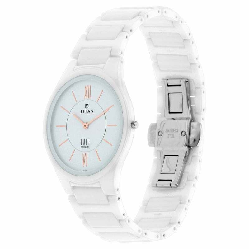 Buy TITAN Edge Men s Watch Ceramic in Arctic White 1696QC04 MyDeal