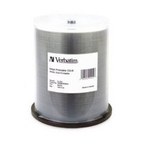 VERBATIM CD-R 700MB 100Pack of White Wide InkJet 52x