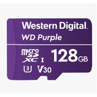 WESTERN DIGITAL Digital WD Purple 128GB MicroSDXC Card 24/7 -25C to 85C Weather Humidity Resistant for Surveillance IP Cameras mDVRs NVR Dash WDD128G1P0A