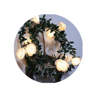 10 / 20 40Leds Rose Flower Fairy Battery Powered String Lights