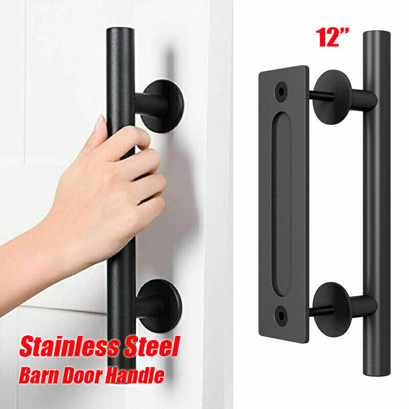 12 Inch Barn Door Handle Sliding Flush Pull Stainless Steel Hardware Door Knobs Australia