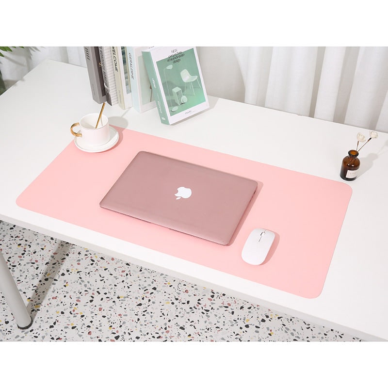 Buy 2 Pcs Smoky Pink/Light Blue Extra Large Leather Table Mat For Study ...
