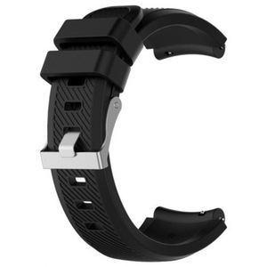 Hod Health And Home 22Mm Sports Silicone Watch Band For Samsung Gear S3 Frontier Black Watch Bands