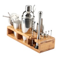 23Pcs Stainless Steel tail Shaker Set Barware Kit With Rack tail Shakers & Sets