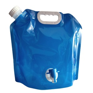 2Pcs Home Outdoor Folding Portable Water Bag With Faucet Car Storage Bucket Emergency Sports Riding Bottle Hydration Packs