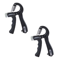 2Pcs R Shape Hand Grip Sports Strength Countable Exercise Strengthener Gripper Spring Finger Pinch Carpal Expander Hand Grippers