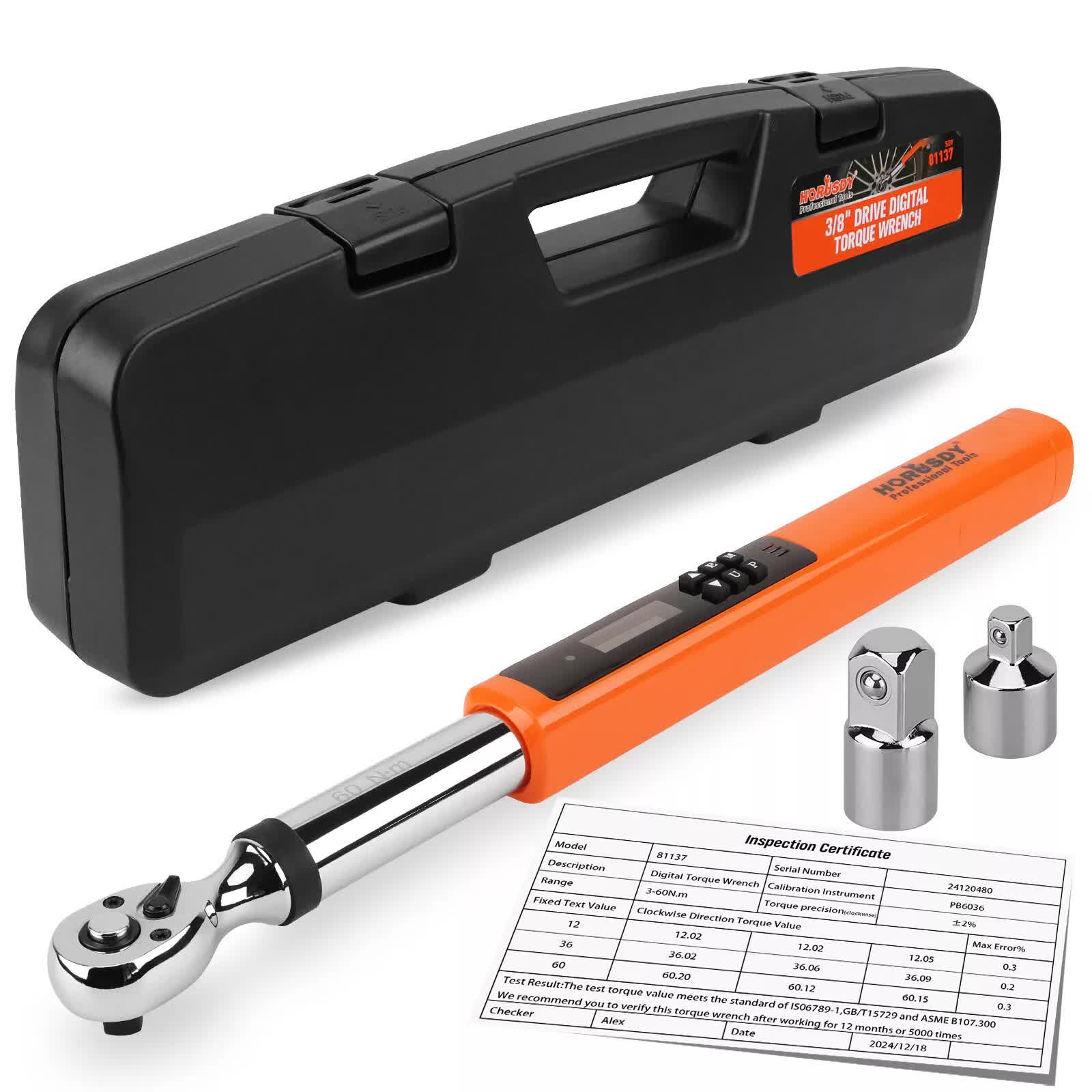3/8" Drive Digital Torque Wrench Electronic Adjustable Range 44Ftlb Other Wrenches & Spanners Australia