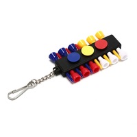 3Pcs Activing Plastic Golf Tee Holder Carrier With 12 Tees Ball Markers Golf Tees