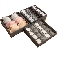 3Pcs Pack Storage Organizer For Socks Bra Underwear Garment Bags