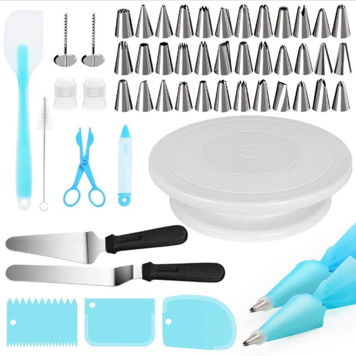 52Pcs / Set Cake Decoration Tools Piping Bags Nozzles Other Baking Supplies