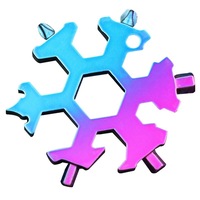 6 / 8 Heads Snowflake Multi Functional Keychain Tools Multi Tools