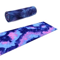Tie Dye Print Yoga Pilates Meditation Non Slip Towel Mats & Non Slip Towels