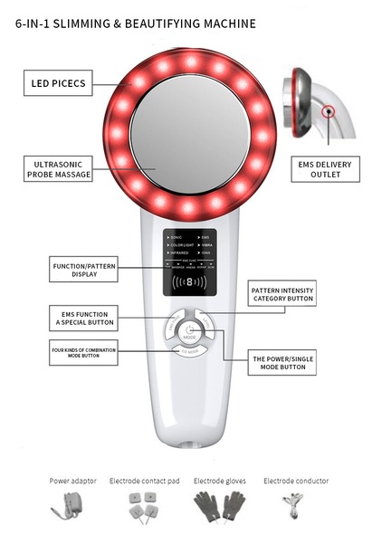Buy 6 In 1 Ultrasonic Slimming & Beautifying Rf Device Body Sculpting ...