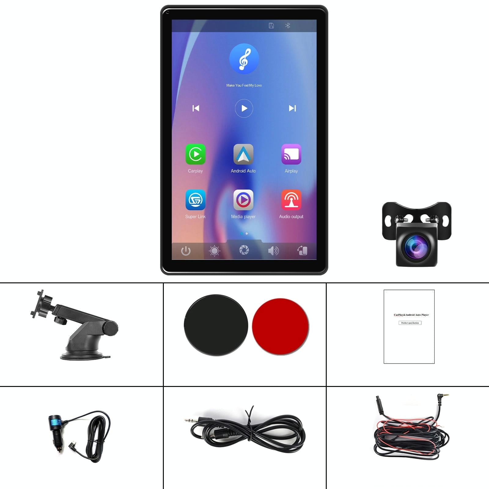 Buy 8 Inch Full Touch Car Screen Player Horizontal / Vertical Carplay ...