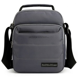 Men's Business Style Crossbody Bag Leisure Stitching Shoulder Pack Battleship Gray Bags