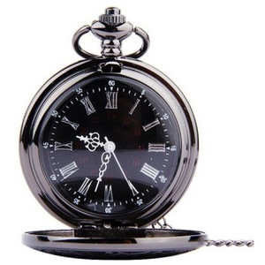 Veile Studios Baldr Pocket Watch Roman Numerals Quartz Black Pocket Watches