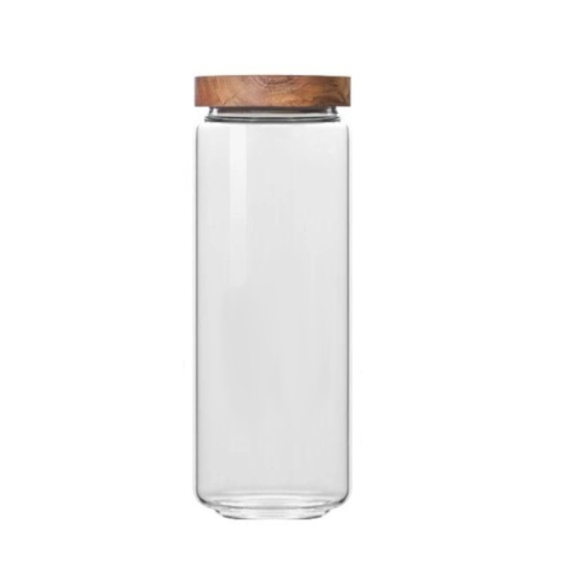 Buy Acacia Wood And Glass Kitchen Storage Containers MyDeal