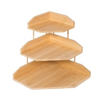 Bamboo Multi Layer Corner Storage Desk Organizer Rack Racks & Holders