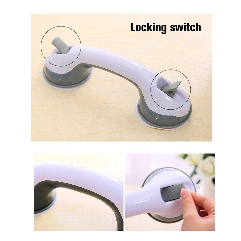 Buy Bathroom Suction Grab Bars Armrest Toilet Assist Handle Cup