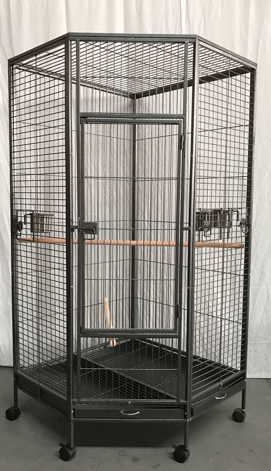 Buy 162Cm Large Corner Bird Cage Pet Parrot Aviary Perch Castor Wheel ...