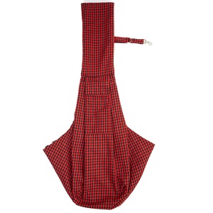 Black And Red Checkered Comfortable Pet Sling Carrier For Small Dogs & Cats Breathable Cotton Checkered Bag Hands Free Safety Features Pet Transport