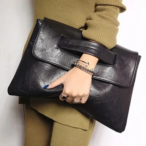 Black Elegant Evening Clutch Envelope Bag With 120Cm Shoulder Strap Fits 14 Inch Laptop Women's Bags & Handbags