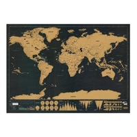 Black Luxury Edition Scratch World Map 82.5 X 59.4Cm Maps & Atlases