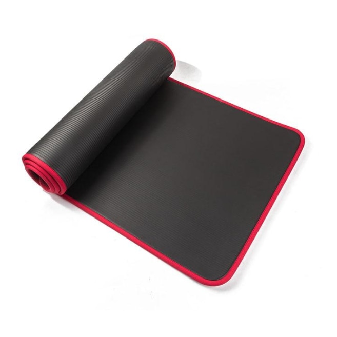Mats & Non Slip Towels Black Yoga Mat Exercise Floor Gym Judo