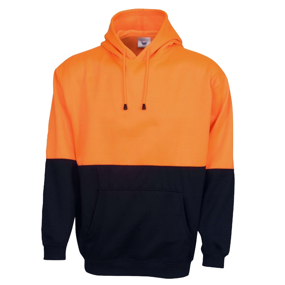 Br Apparel Hi Vis Polar Fleece Hoodie Jumper Safety Workwear Fleecy Jacket Unisex Orange Xl Safety Vests Australia