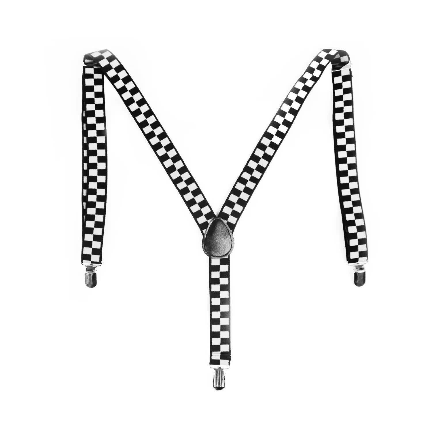 Buy Br Costumes Mens Suspenders Braces In Black/White Checkered Pattern