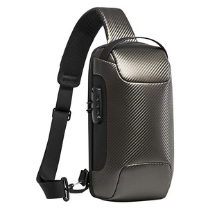 Carbon Fiber Anti Theft Waterproof Crossbody Chest Bag Men Women 34 X 18 X 10 Cm Grey Bags