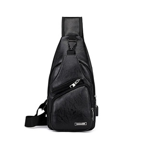 Messenger Bag Leather Men Chest Crossbody Shoulder Sling Bags