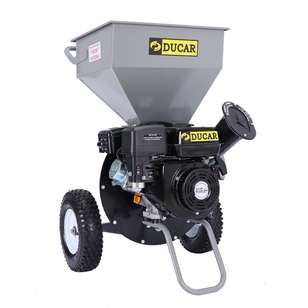 Chippers Shredders Mulchers Ducar Wood Chipper Shredder Mulcher Garden 8Hp Petrol Motor Upright