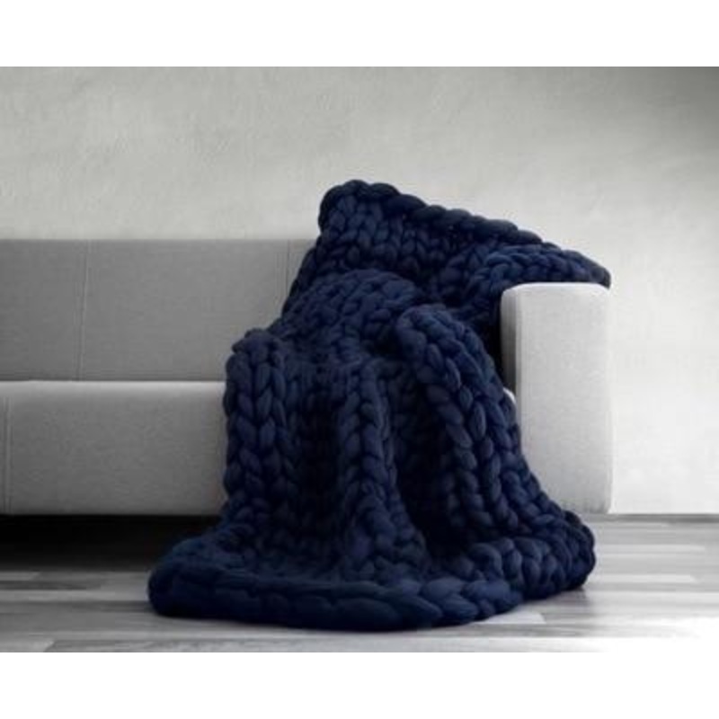 Buy Super Warm Chunky Weave Knitted Blanket MyDeal