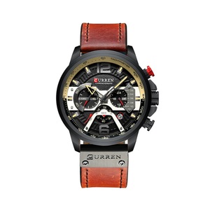 Veile Studios Fashion Leather Luxury Leisure Quartz Chronograph Waterproof Men's Watch Watches