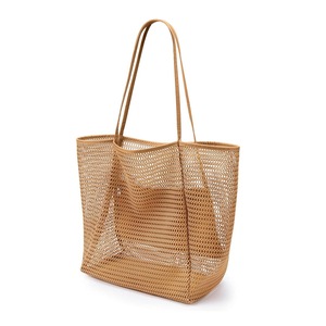 Hod Health And Home 2 Pcs Khaki Casual Mesh Tote Bag Shoulder For Beach & Travel 35X17x37cm Women's Bags & Handbags