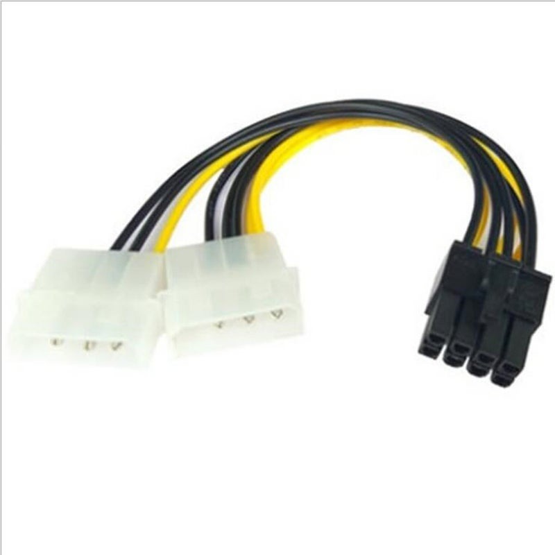 Buy Dual Molex Lp4 Pin To 8 Pci E Express Converter Adapter Power Cable Wire Mydeal 2537