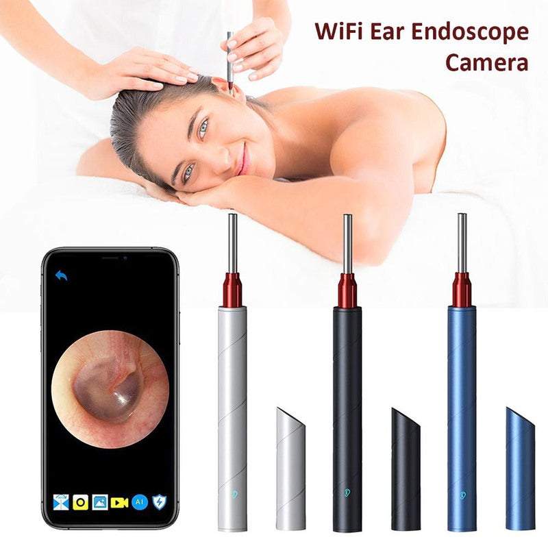 Ear Care Wireless Otoscope Earwax Removal Tool Ear Wax Remover Ear Endoscope with LED Light HD WiFi