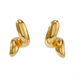 Veile Studios New Geometric Minimalist Design Bright Lines Stainless Steel Women Ladies Jewelry Earrings
