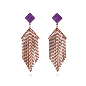 Veile Studios Temperament Diamond Rhinestone Long Dangle For Women Jewelry Earrings