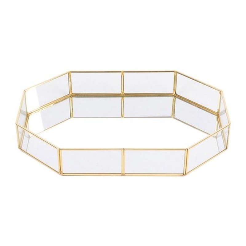 Buy Elegant Modern Bathroom Storage Gold Tray Home Decor MyDeal