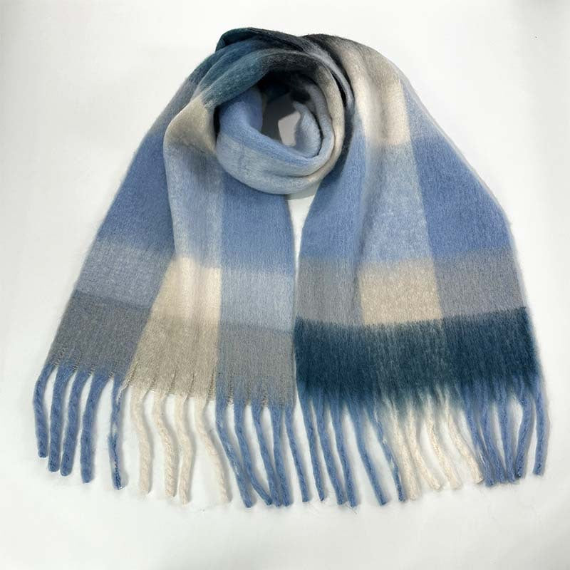 Thick Cozy Plaid Scarf