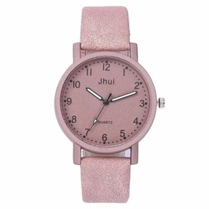 Veile Studios Fashion Casual Simple Digital Scale Literary Stone Quartz Watch Pink Watches
