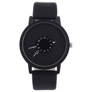 Veile Studios Fashion Creative Women Men Quartz Leather Watch Clock Black Watches